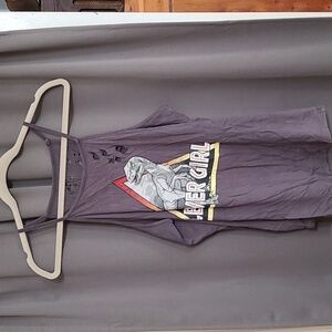 Jurassic Park 25th Anniversary Womens Tank Top Shirt Shredder Gray Sz M GUC